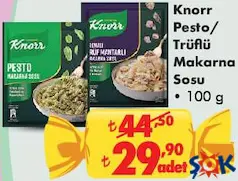 KNORR PESTO/TRÜFLÜ MAKARNA SOSU 100 G KNORR PESTO/TRÜFLÜ MAKARNA SOSU 100 G